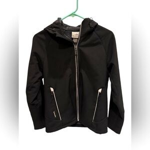 C9 Champion Fleece Lined Winter Jacket Zip Up Black Reflective Hooded Size Small